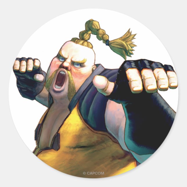 Rufus Yelling Classic Round Sticker (Front)