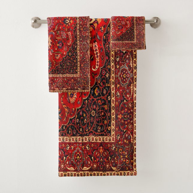 Rug perse rouge de Mashhad (En situation)
