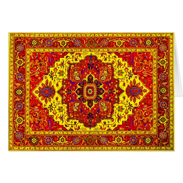 RUG PERSIEN - Rouge et Jaune (Devant horizontal)
