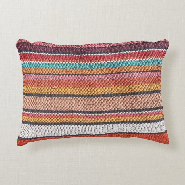 Rug Richness: Mexican Peruvian Textures Accent Pillow (Front)