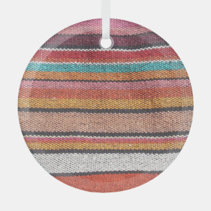 Rug Richness: Mexican Peruvian Textures Glass Ornament