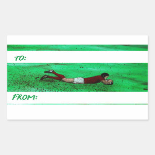 Rugby art gift stickers