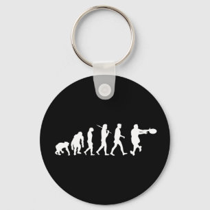 Rugby backline players passing tackling evolution keychain