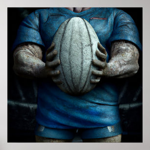 Rugby Ball - Rugby Painting Print