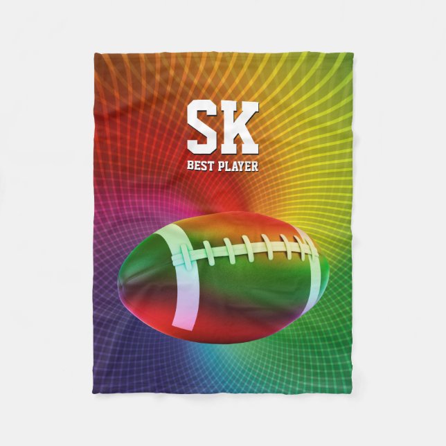 Rugby Ball | Sport Fan Gifts Fleece Blanket (Front)