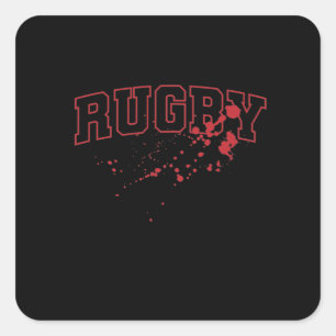 Rugby Blutspritzer Football Sport Fans Square Sticker
