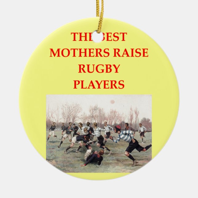 RUGBY CERAMIC ORNAMENT (Front)