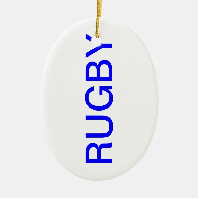 RUGBY CERAMIC ORNAMENT (Front)