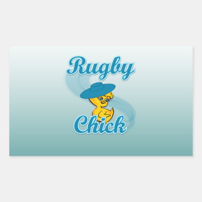Rugby Chick #3 Sticker (Front)