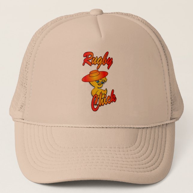 Rugby Chick #5 Trucker Hat (Front)