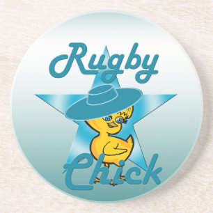 Rugby Chick #7 Coaster