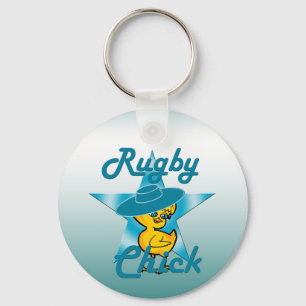 Rugby Chick #7 Keychain