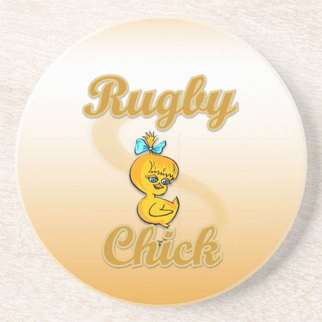 Rugby Chick Coaster (Front)