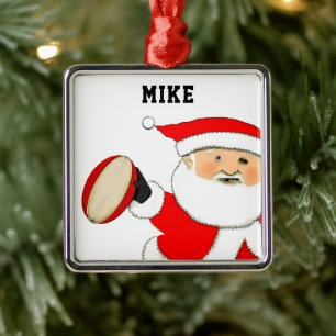 Rugby Christmas Collectable Metal Ornament