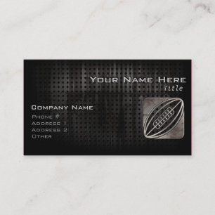 Rugby; Cool Black Business Card