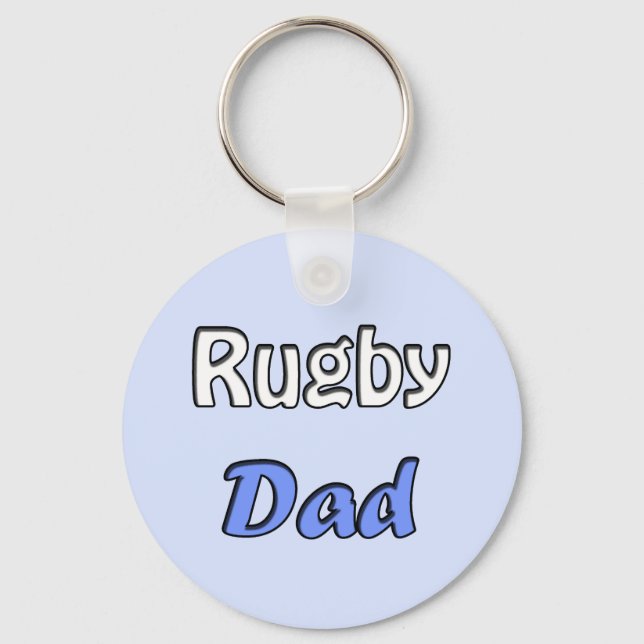 Rugby Dad Keychain (Front)
