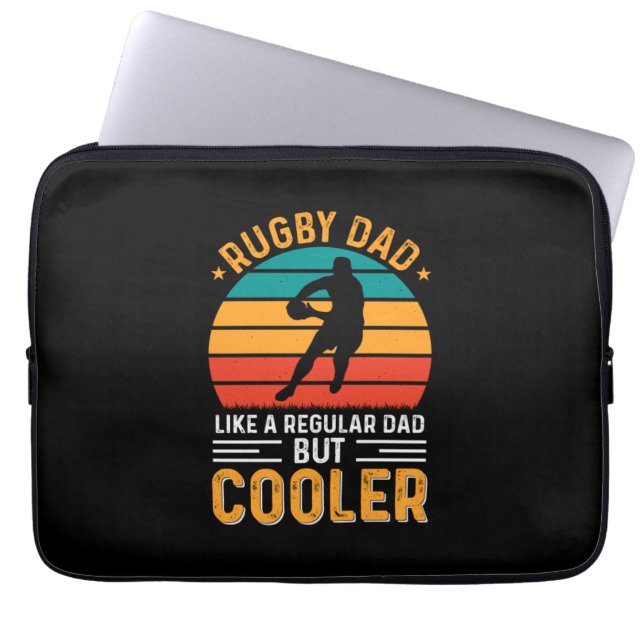 Rugby Dad Laptop Sleeve (Front)