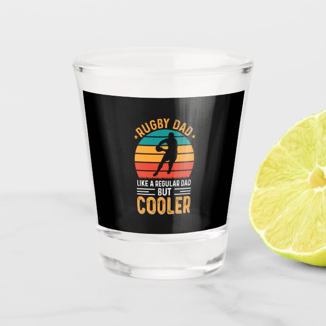 Rugby Dad Shot Glass (Front)