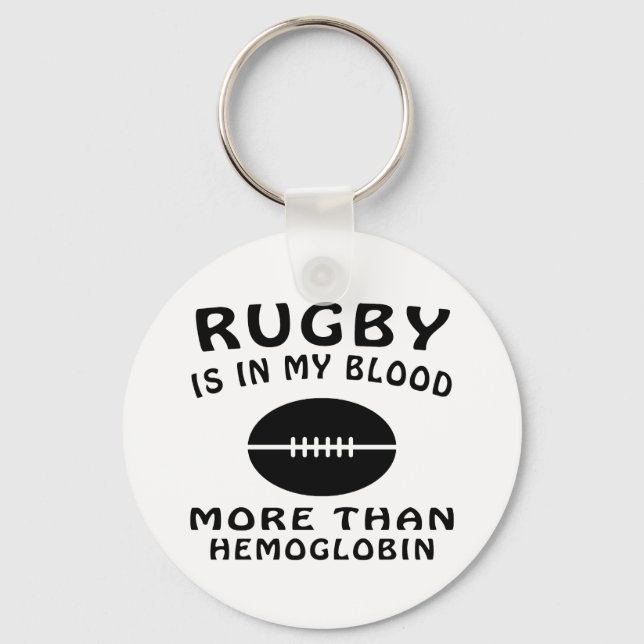 Rugby Design Keychain (Front)