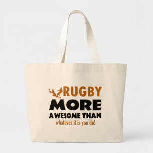 Rugby designs large tote bag