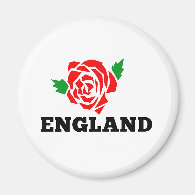 Rugby England English Rose Magnet (Front)