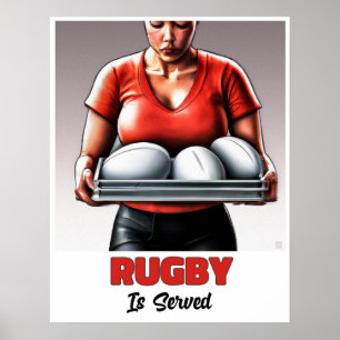 Rugby Est Servi - Rugby Peinture Impression