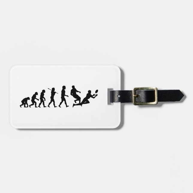 Rugby Evolution Fun Sports Luggage Tag (Front Horizontal)