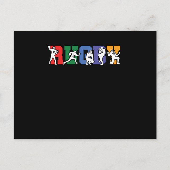 Rugby Football Rugby Team Rugby Player Gift Postcard (Front)