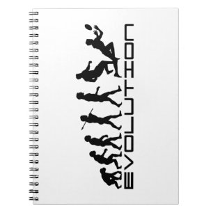 Rugby Football Sport Evolution Art Notebook