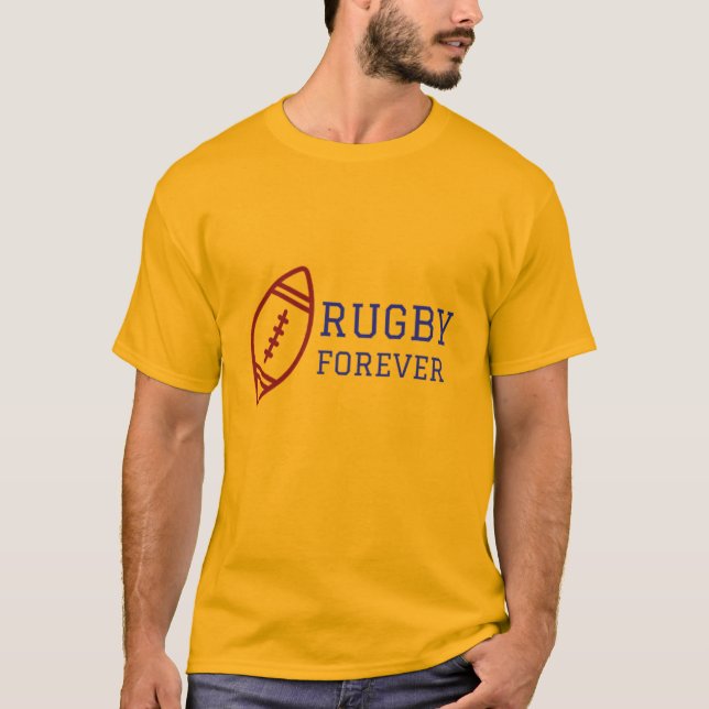 Rugby Forever Athletic Design T-Shirt (Front)