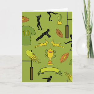 Rugby game are on card