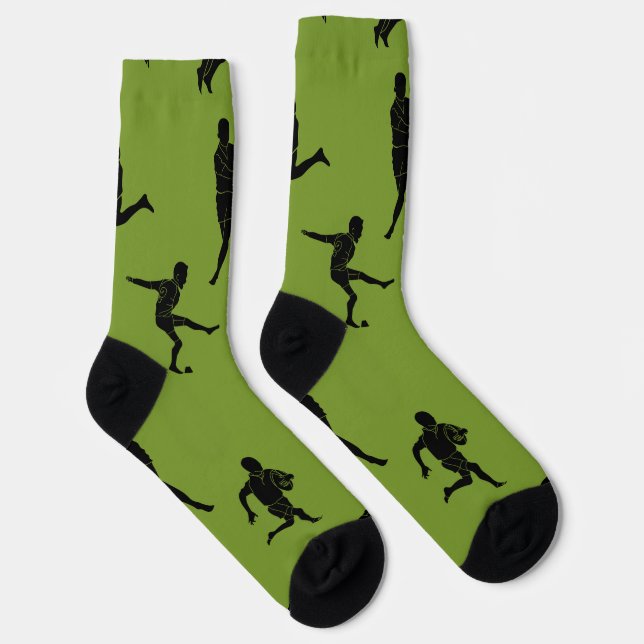 Rugby game are on socks (Right)