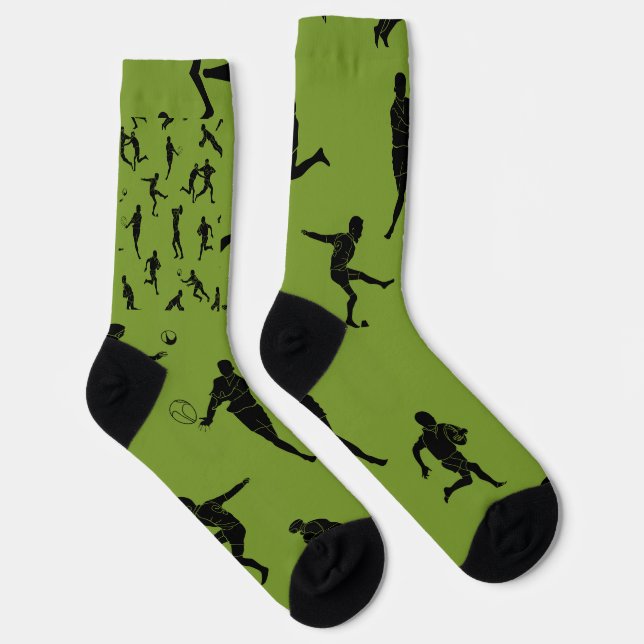 Rugby game are on socks (Right)