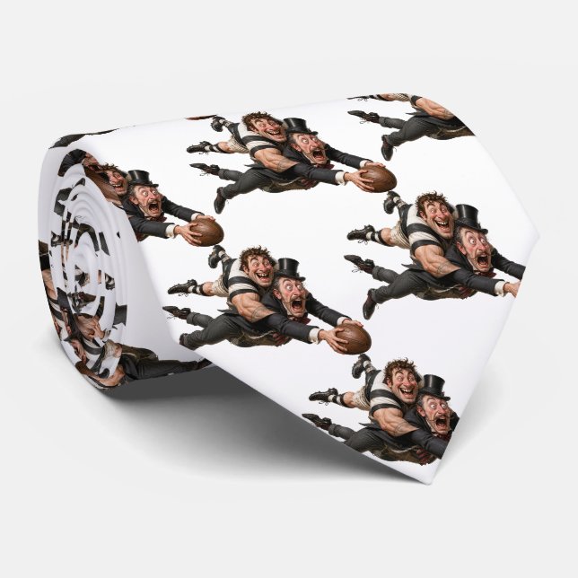 Rugby Gentlemen Design Neck Tie (Rolled)