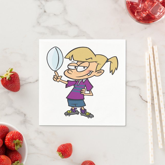 Rugby Girl Paper Napkins (Creator Uploaded)