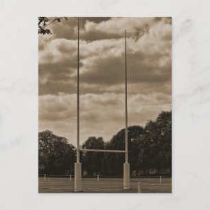 Rugby goal post at Rugby School Postcard