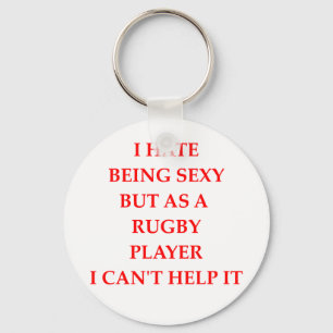 rugby keychain