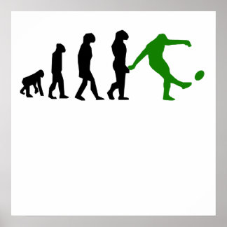 Rugby Kick Evolution (Green) Poster