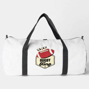 Rugby King Crowned Badge Design for Rugby Duffle Bag