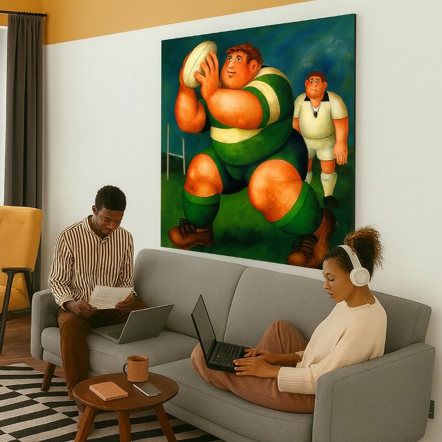 Rugby - Large Wrapped Canvas Art Print (Large Rugby art print)