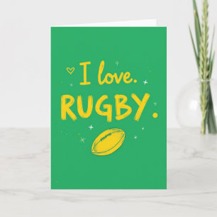 Rugby Love Brushstroke Style Card