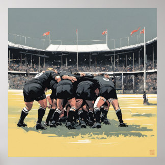 Rugby Maul Art Print