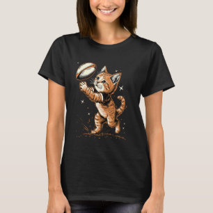 Rugby Mens, Womens & Kids Cat Rugby player T-Shirt