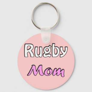 Rugby Mom Keychain