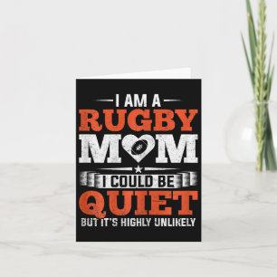 Rugby Mom Moms Club Moms Mothers Day  Card
