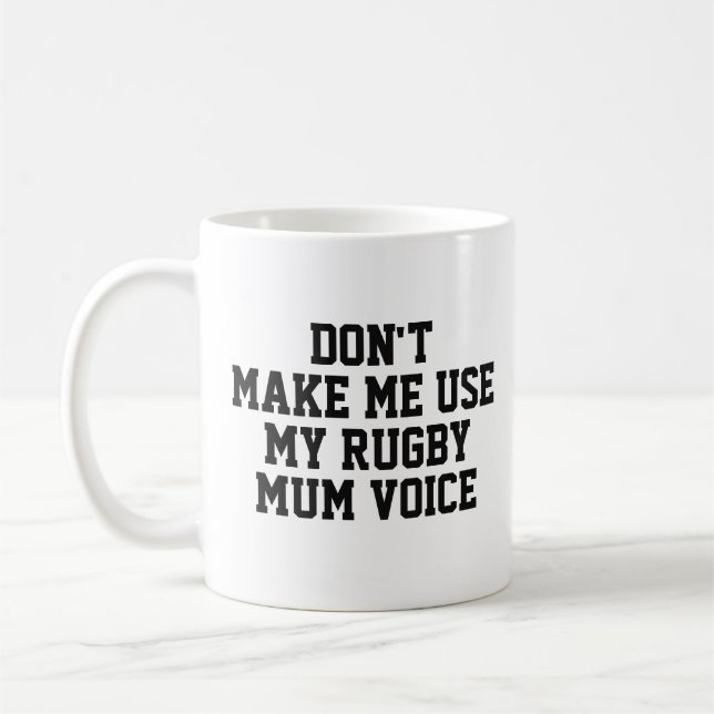 Rugby mum Gift Mug | Funny Quote Slogan Coach (Left)