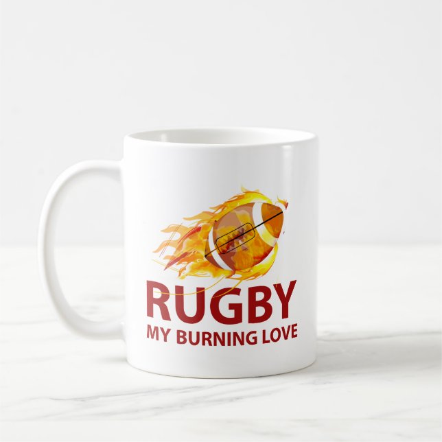 Rugby My Burve Love Coffee Mug (Gauche)