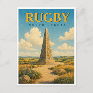 Rugby North Dakota Geographic Centre GeoSaga Postcard