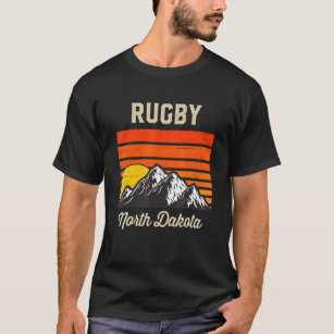 Rugby North Dakota Retro City State Vintage Usa T-Shirt