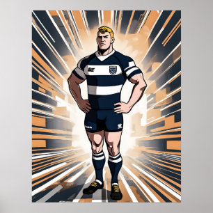 Rugby Player Art Print